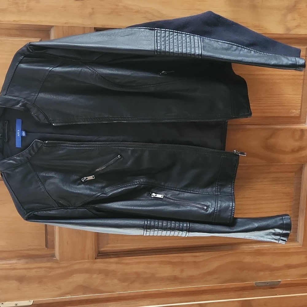 Apt 9 Black Leather Jacket